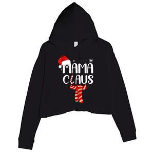 Funny Santa Mama Claus Christmas Family Matching Pajama Gift Crop Fleece Hoodie