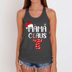 Funny Santa Mama Claus Christmas Family Matching Pajama Gift Women's Knotted Racerback Tank