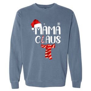 Funny Santa Mama Claus Christmas Family Matching Pajama Gift Garment-Dyed Sweatshirt