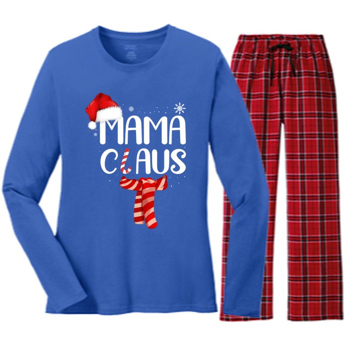 Funny Santa Mama Claus Christmas Family Matching Pajama Gift Women's Long Sleeve Flannel Pajama Set 