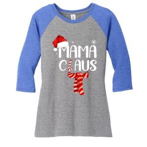 Funny Santa Mama Claus Christmas Family Matching Pajama Gift Women's Tri-Blend 3/4-Sleeve Raglan Shirt