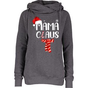 Funny Santa Mama Claus Christmas Family Matching Pajama Gift Womens Funnel Neck Pullover Hood