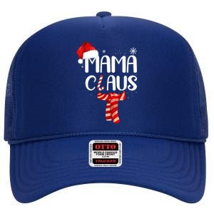 Funny Santa Mama Claus Christmas Family Matching Pajama Gift High Crown Mesh Back Trucker Hat