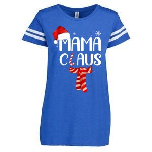 Funny Santa Mama Claus Christmas Family Matching Pajama Gift Enza Ladies Jersey Football T-Shirt