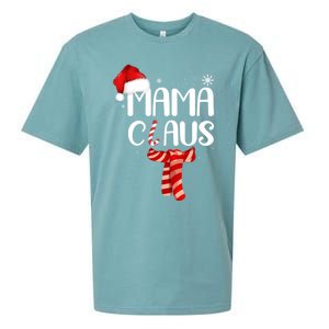 Funny Santa Mama Claus Christmas Family Matching Pajama Gift Sueded Cloud Jersey T-Shirt