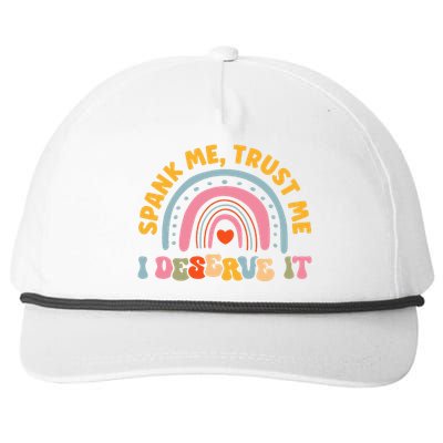 Funny Spank Me Trust Me I Deserve It Snapback Five-Panel Rope Hat