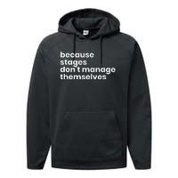 Funny Stage Manager Cool Unique Gift Performance Fleece Hoodie