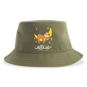 Funny S Moon Sloth Ramadan Kareem Ramadan Mubarak Eid Cool Gift Sustainable Bucket Hat