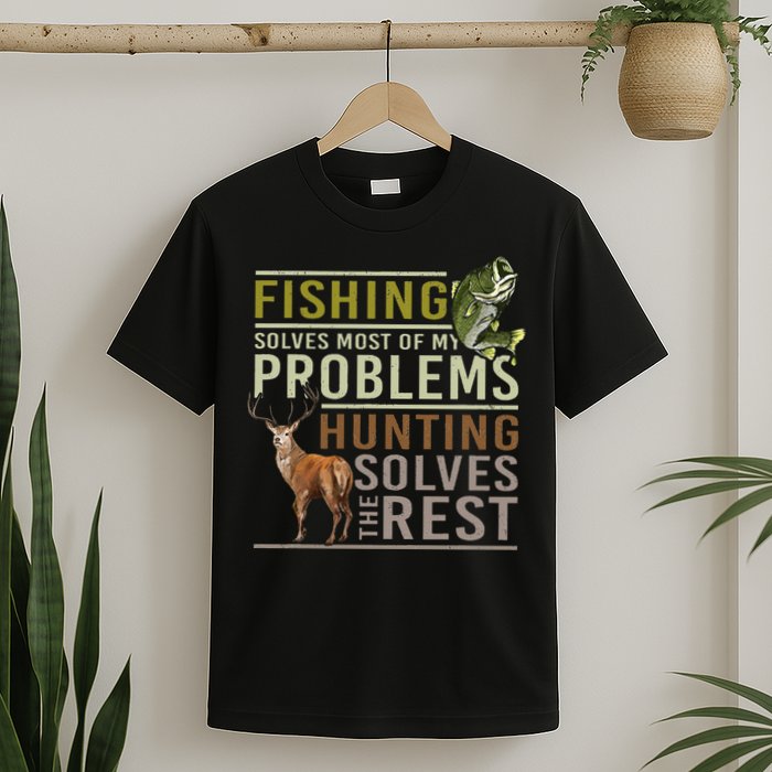Fishing Solves Most Of My Problems Hunting T-Shirt