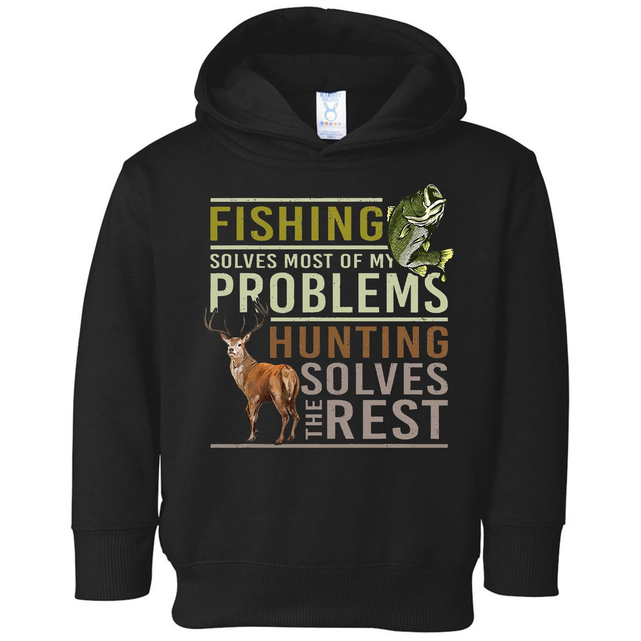 Fishing Solves Most Of My Problems Hunting Toddler Hoodie