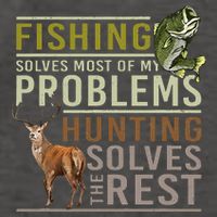 Fishing Solves Most Of My Problems Hunting Vector Backpack