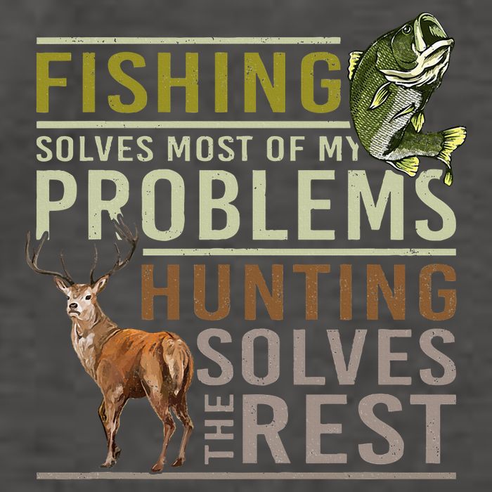 Fishing Solves Most Of My Problems Hunting Vector Backpack