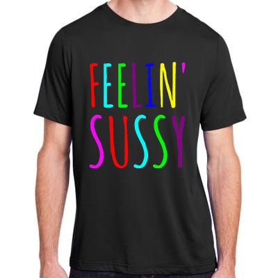 Feelin Sussy Mobile Gamer Funny Sus Imposter Crew Colors Adult ChromaSoft Performance T-Shirt