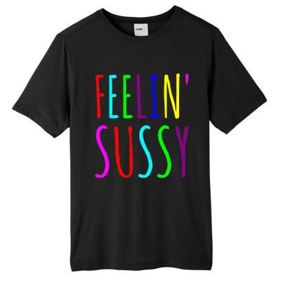 Feelin Sussy Mobile Gamer Funny Sus Imposter Crew Colors Tall Fusion ChromaSoft Performance T-Shirt