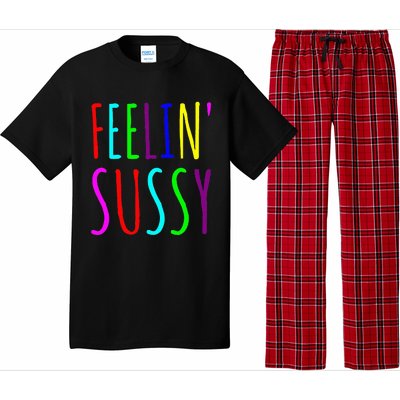 Feelin Sussy Mobile Gamer Funny Sus Imposter Crew Colors Pajama Set