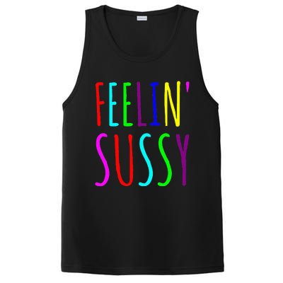 Feelin Sussy Mobile Gamer Funny Sus Imposter Crew Colors PosiCharge Competitor Tank