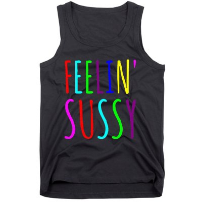 Feelin Sussy Mobile Gamer Funny Sus Imposter Crew Colors Tank Top