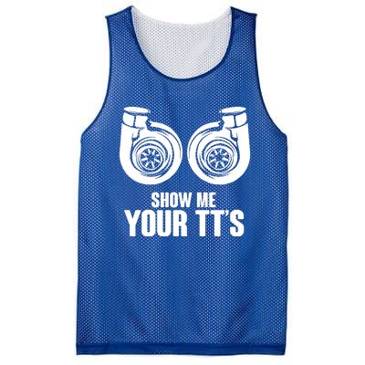 Funny Show Me Your Tt's Twin Turbo Car Racing Great Gift Mesh Reversible Basketball Jersey Tank