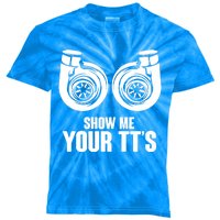 Funny Show Me Your Tt's Twin Turbo Car Racing Great Gift Kids Tie-Dye T-Shirt