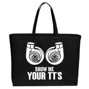 Funny Show Me Your Tt's Twin Turbo Car Racing Great Gift Cotton Canvas Jumbo Tote