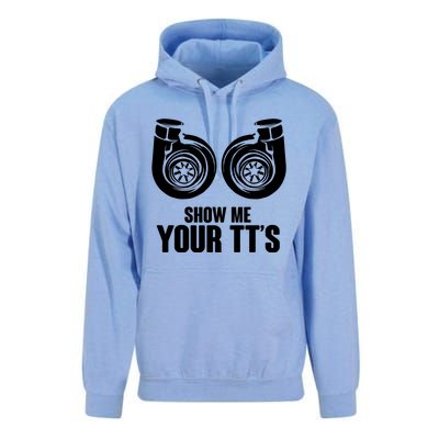 Funny Show Me Your Tt's Twin Turbo Car Racing Great Gift Unisex Surf Hoodie