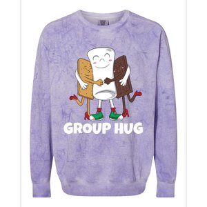 Funny Smores Marshmallow Chocolate Camping Group Hug Cool Gift Colorblast Crewneck Sweatshirt