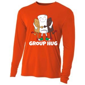 Funny Smores Marshmallow Chocolate Camping Group Hug Cool Gift Cooling Performance Long Sleeve Crew