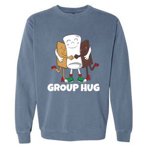 Funny Smores Marshmallow Chocolate Camping Group Hug Cool Gift Garment-Dyed Sweatshirt