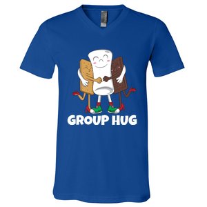 Funny Smores Marshmallow Chocolate Camping Group Hug Cool Gift V-Neck T-Shirt