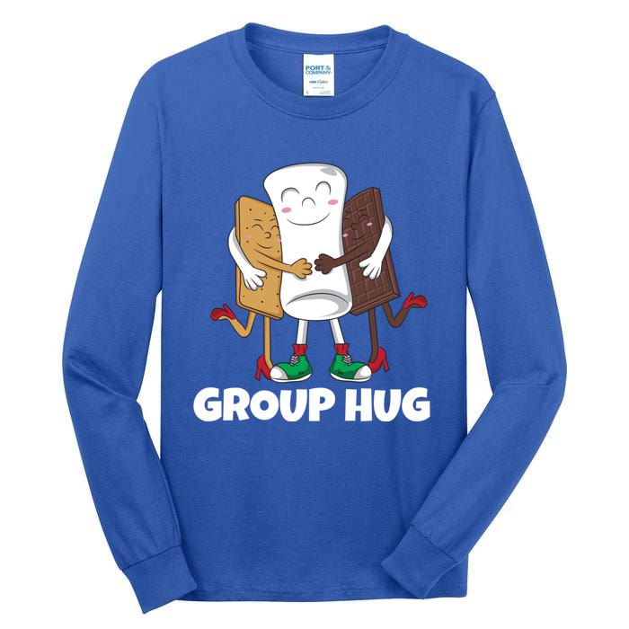 Funny Smores Marshmallow Chocolate Camping Group Hug Cool Gift Tall Long Sleeve T-Shirt