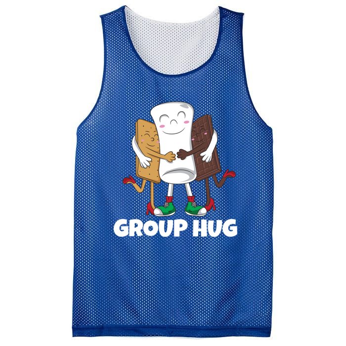 Funny Smores Marshmallow Chocolate Camping Group Hug Cool Gift Mesh Reversible Basketball Jersey Tank