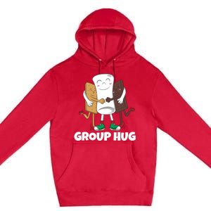 Funny Smores Marshmallow Chocolate Camping Group Hug Cool Gift Premium Pullover Hoodie