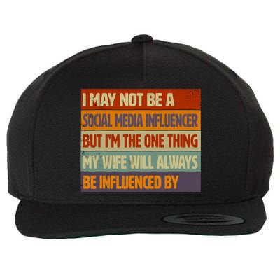 Funny Social Media Influencer Love Husband Internet Wool Snapback Cap