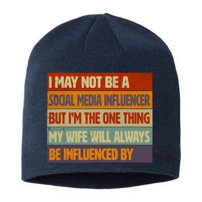 Funny Social Media Influencer Love Husband Internet Sustainable Beanie