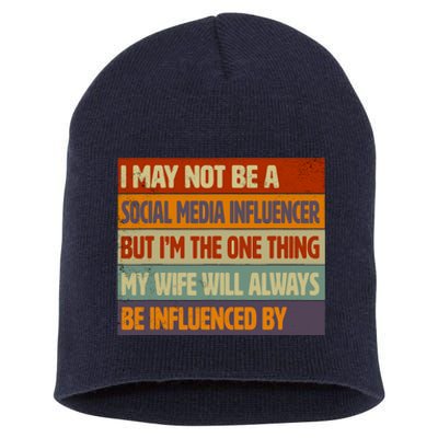 Funny Social Media Influencer Love Husband Internet Short Acrylic Beanie