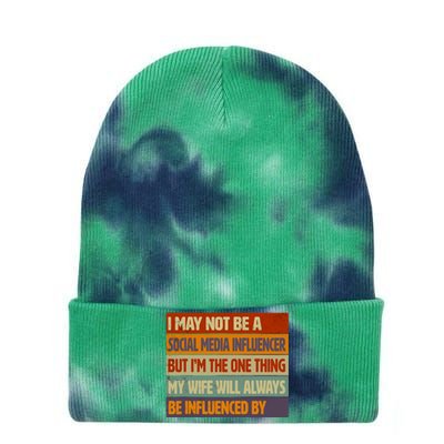 Funny Social Media Influencer Love Husband Internet Tie Dye 12in Knit Beanie