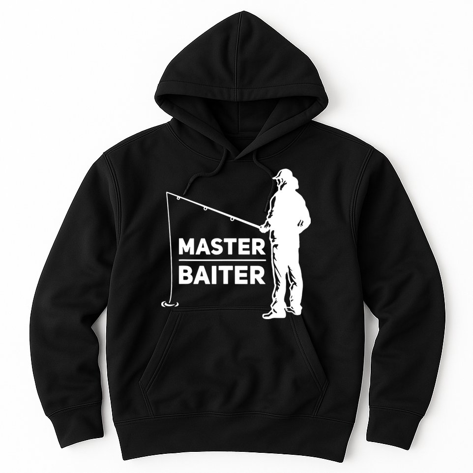 Funny Saying Master Baiter Fishing Fishermen Hoodie