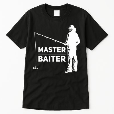 Funny Saying Master Baiter Fishing Fishermen Tall T-Shirt
