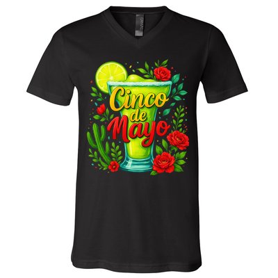 Feelin Salty Margarita Cinco De Mayo Vibes For Mexican V-Neck T-Shirt