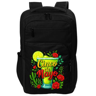 Feelin Salty Margarita Cinco De Mayo Vibes For Mexican Impact Tech Backpack