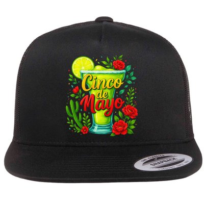 Feelin Salty Margarita Cinco De Mayo Vibes For Mexican Flat Bill Trucker Hat