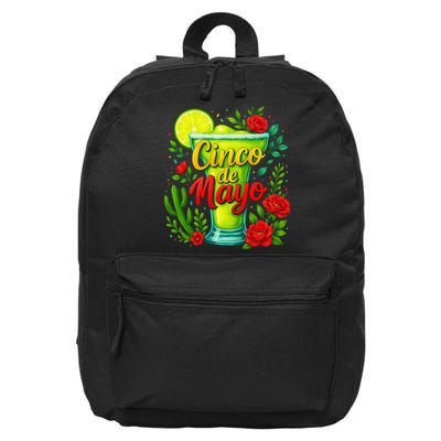 Feelin Salty Margarita Cinco De Mayo Vibes For Mexican 16 in Basic Backpack
