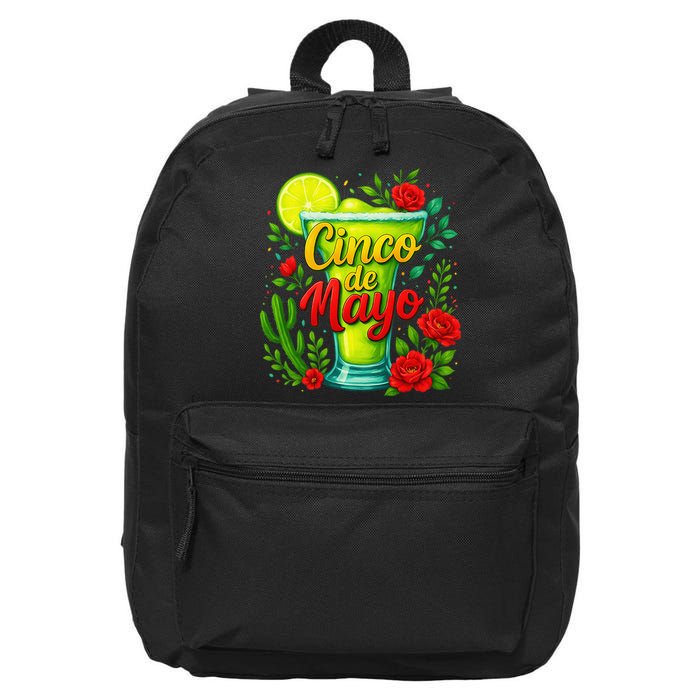 Feelin Salty Margarita Cinco De Mayo Vibes For Mexican 16 in Basic Backpack