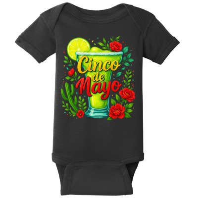 Feelin Salty Margarita Cinco De Mayo Vibes For Mexican Baby Bodysuit
