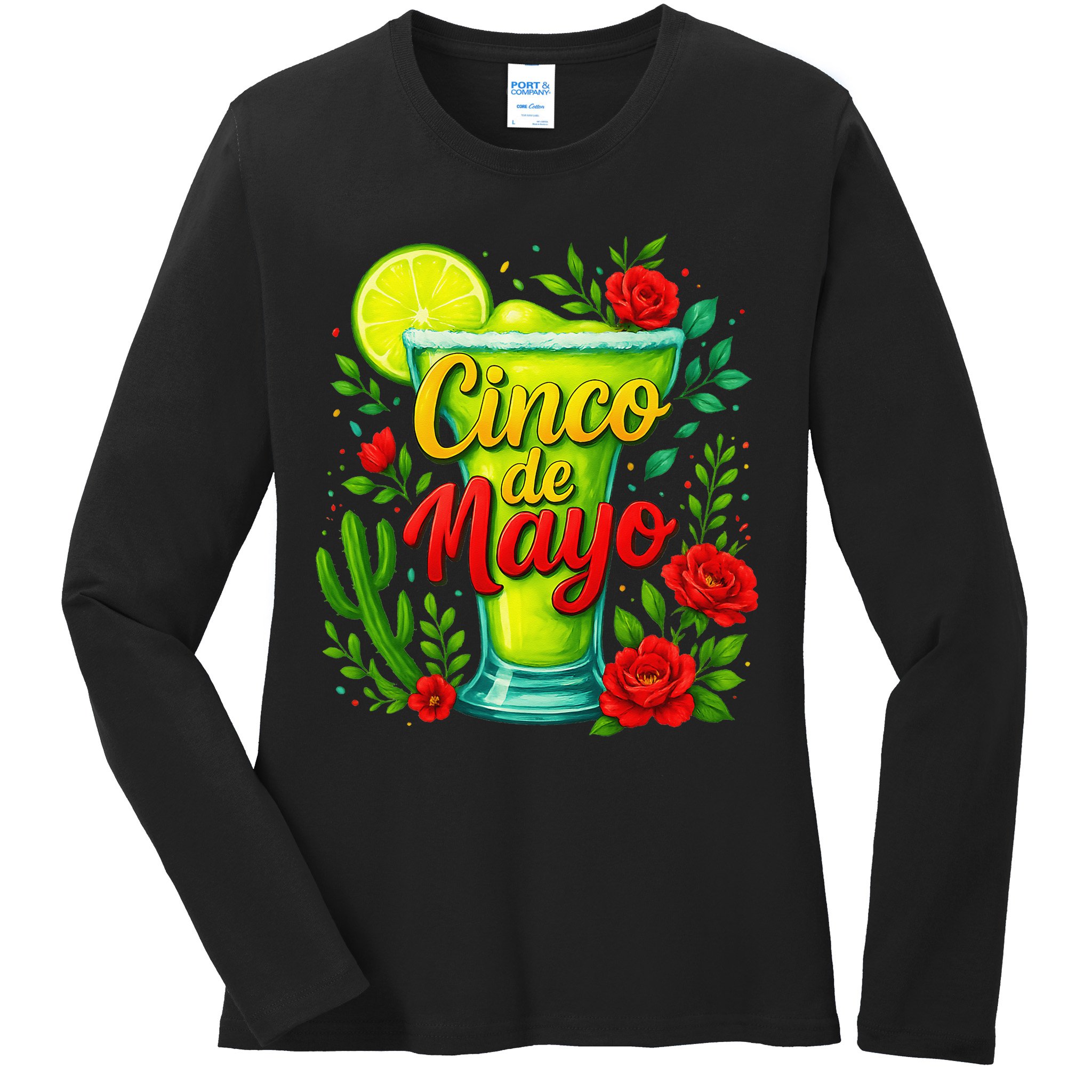 Feelin Salty Margarita Cinco De Mayo Vibes For Mexican Ladies Long Sleeve Shirt
