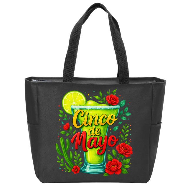 Feelin Salty Margarita Cinco De Mayo Vibes For Mexican Zip Tote Bag