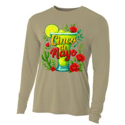 Feelin Salty Margarita Cinco De Mayo Vibes For Mexican Cooling Performance Long Sleeve Crew
