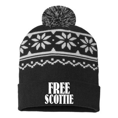 Free Scottie Mugshot USA-Made Snowflake Beanie