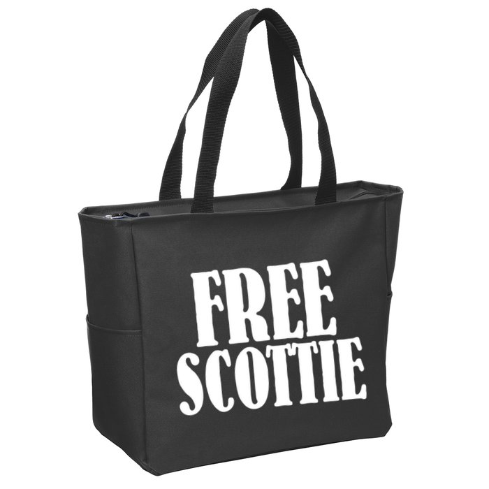 Free Scottie Mugshot Zip Tote Bag