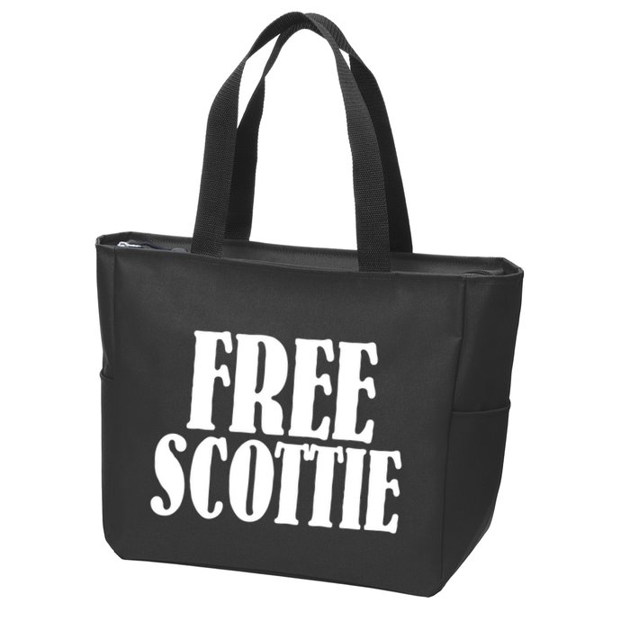 Free Scottie Mugshot Zip Tote Bag